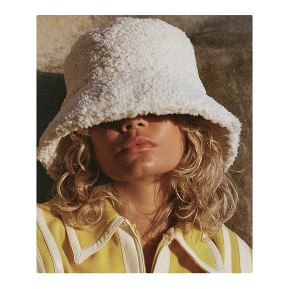 Lack of Color Teddy Bucket Hat in Cream - Picture 1 of 10